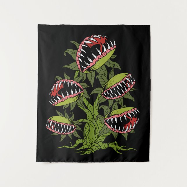 Carnivorous Plant Gifts Monster Venus Fly Trap Tapestry (Front)