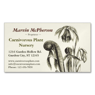 Carnivorous Plant Nursery Magnetic Business Card
