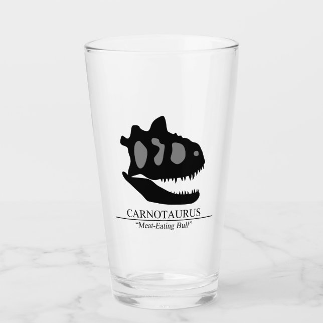 Carnotaurus Skull Glass (Front)