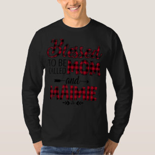 Caro Plaid Red Blessed To Be Called Mom And Maimi T-Shirt