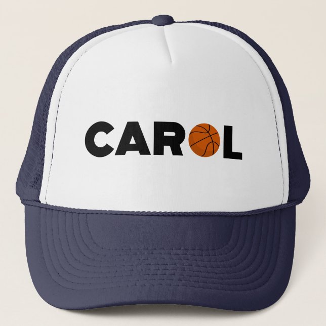 Carol Basketball Trucker Hat (Front)