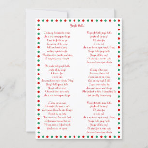 Carol Carol Jingle Bells Cartes de Noël