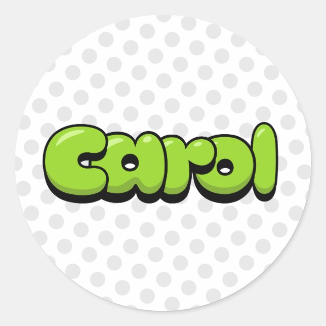 Carol Classic Round Sticker (Front)