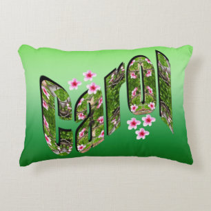 Carol Name Logo Made From Blossom Tree, Accent Pillow