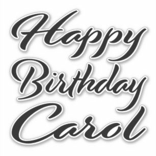 Carol Name Vorname black Sticker Geburtstag