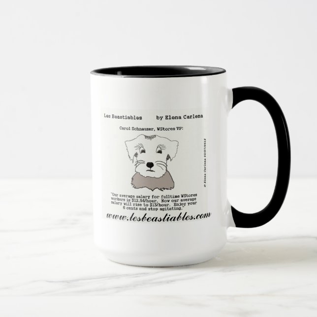 Carol Schnauzer WStores Living Wage mug (Right)