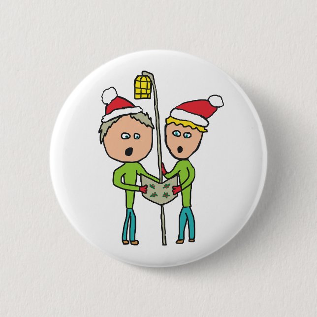 Carol Singing 2 Inch Round Button (Front)