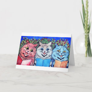Carol Singing Cats, Louis Wain Card