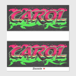 Carol Vorname Name Graffiti Aufkleber Sticker