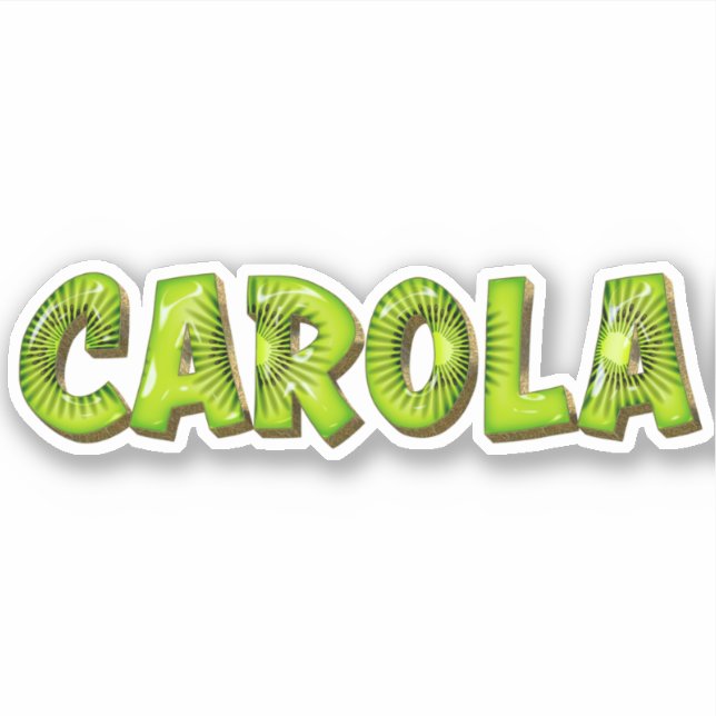 Carola Name Kiwi Design Autocollants (Devant)