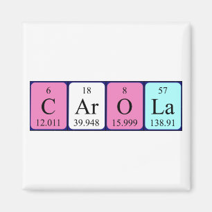Carola periodic table name magnet