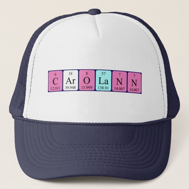Carolann periodic table name hat (Front)