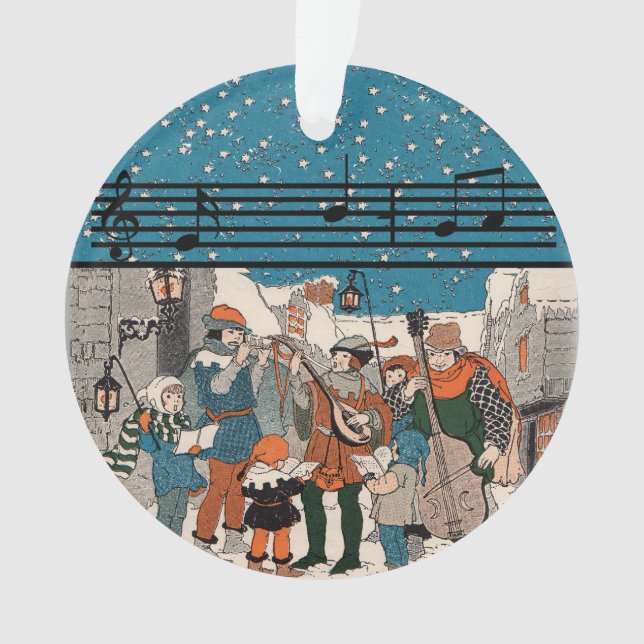 Carolans de Noël Musiciens Coin de rue Neige (devant)