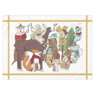 Caroler de Noël animal Caroler blanc Nappe de vaca