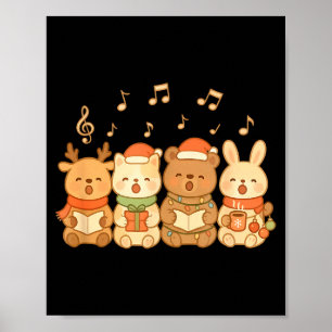 Carolers Kids Boys Girls Christmas Carolers  Poster