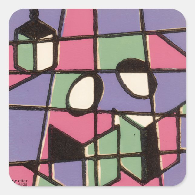 Carolers Square Sticker (Front)