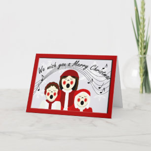 Caroleurs de Noël Carte de voeux