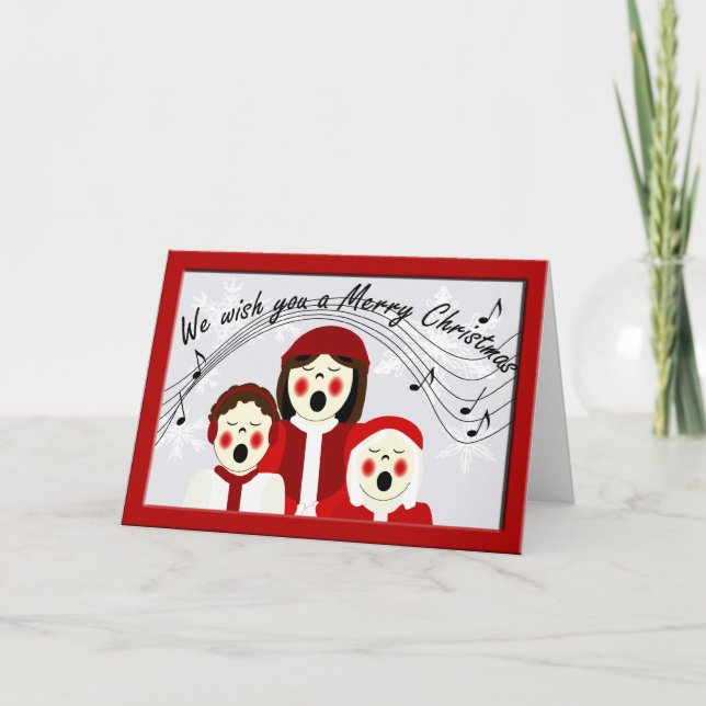 Caroleurs de Noël Carte de voeux (Devant)