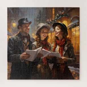 Caroleurs de Noël Peinture Puzzle