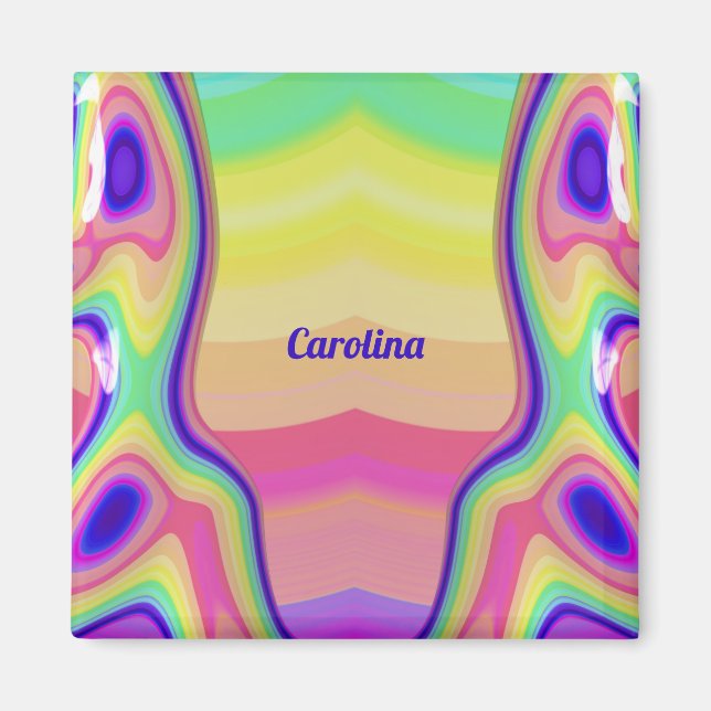 CAROLINA ~ Abstract Pattern ~ Multicoloured ~ Magnet (Front)