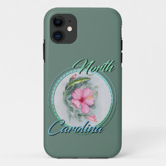 Carolina Anole & Hibiscus  iPhone 11 Case