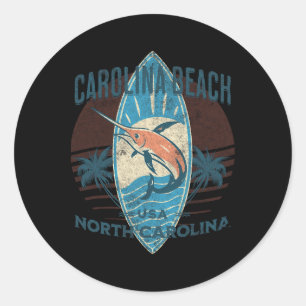 Carolina Beach Classic Round Sticker