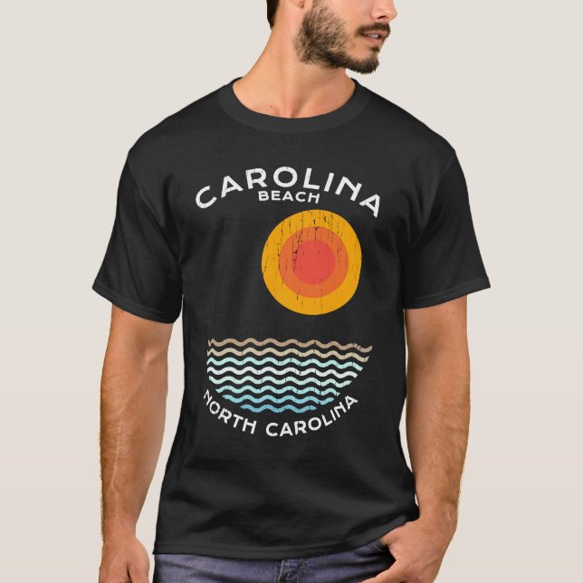 Carolina Beach NC Summertime Vacationing Squiggly  T-Shirt (Front)