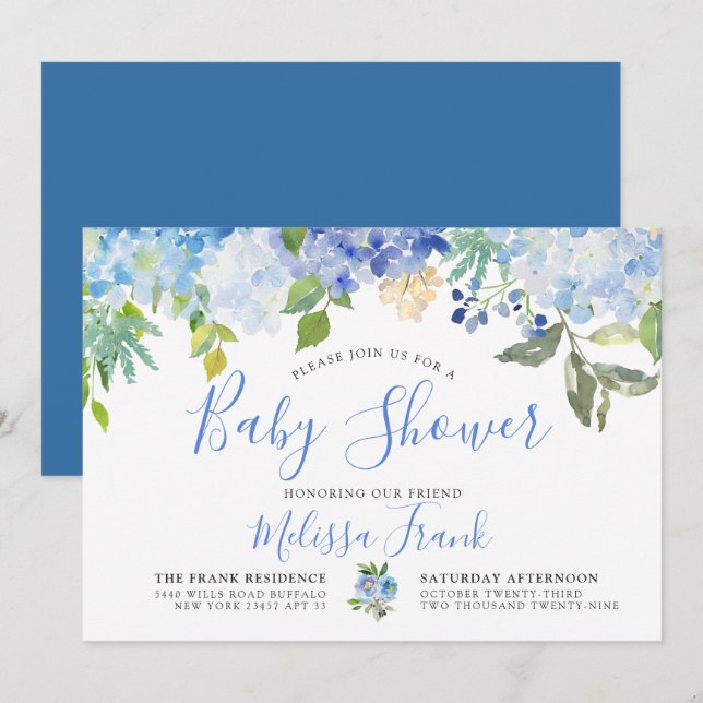 Carolina Bloom | Baby Shower Invitation (Front/Back)