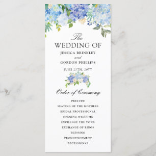 Carolina Bloom Bouquet Floral Wedding Program