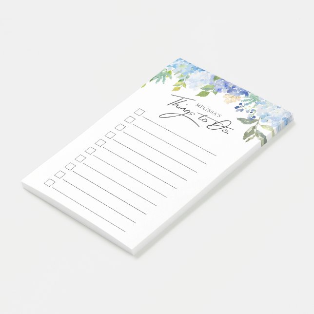 Carolina Bloom | Personalized Things to Do List Post-it Notes (Angled)