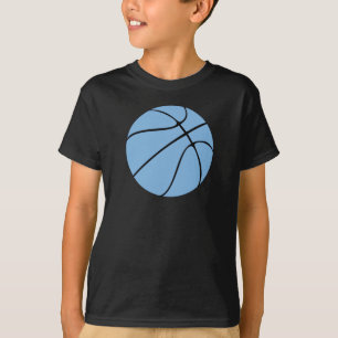 Carolina Blue Light Blue Basketball Graphic With O T-Shirt