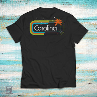Carolina Coast Retro Sunset Vintage 70s 80s Beach T-Shirt
