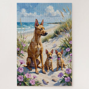 Carolina Dog Coastal Dune Art Jigsaw Puzzle
