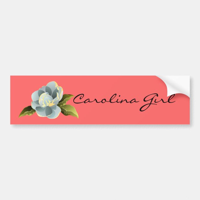 Carolina Girl Magnolia Bumper Sticker (Front)