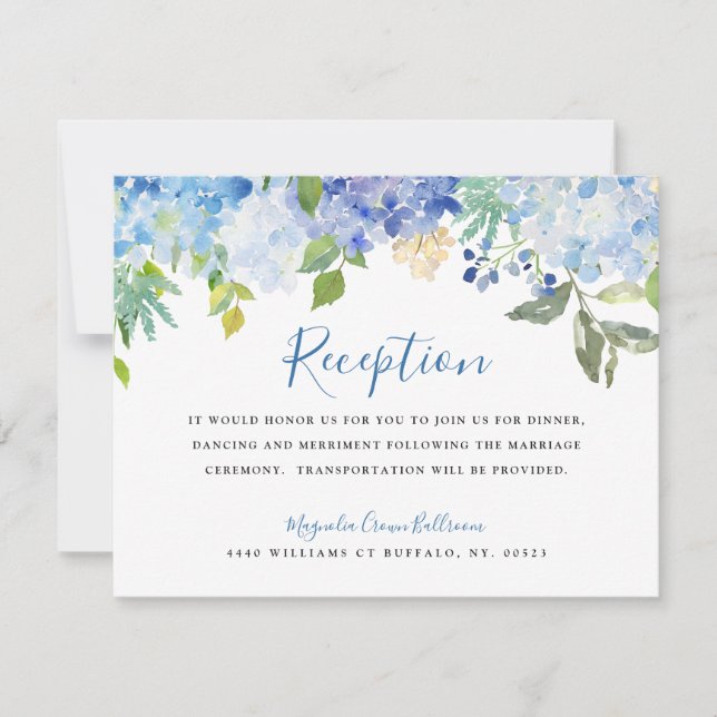 Carolina | Invitation à la réception (Devant)
