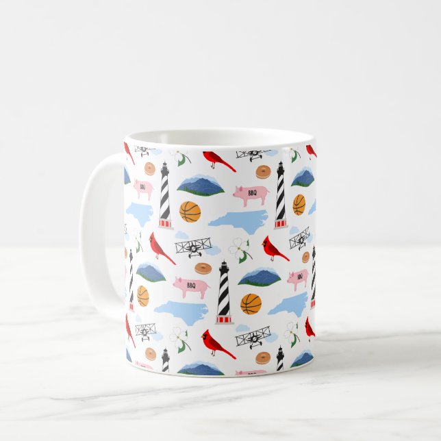 Carolina Nord Icons Café Mug (Devant gauche)