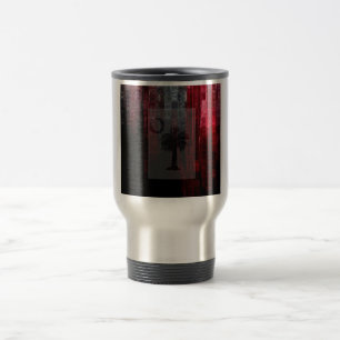 Carolina Palm - Burgandy design Travel Mug