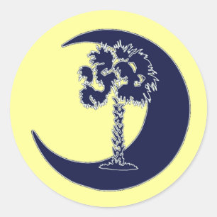 Carolina Palmetto & Crescent Stickers