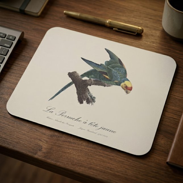 Carolina parakeet, Conuropsis carolinensis Mouse Pad (Carolina parakeet, Conuropsis carolinensis. Mouse Pad)
