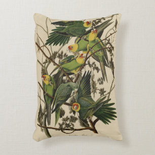 Carolina Parrot from Audubon's Birds of America Accent Pillow