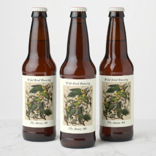 Carolina Parrot from Audubon's Birds of America Beer Bottle Label