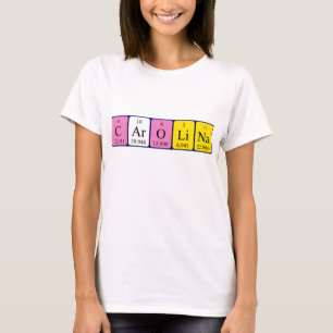 Carolina periodic table name shirt