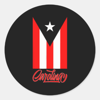 Carolina Puerto Rico Flag S Classic Round Sticker