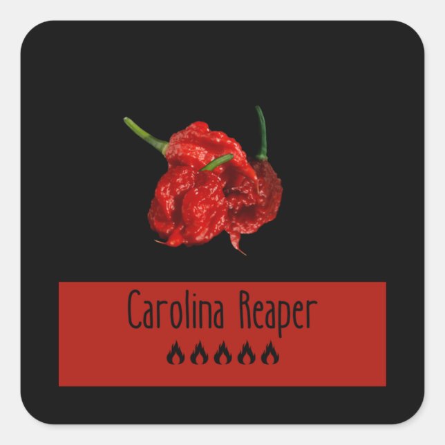 Carolina Reaper Square Sticker (Front)