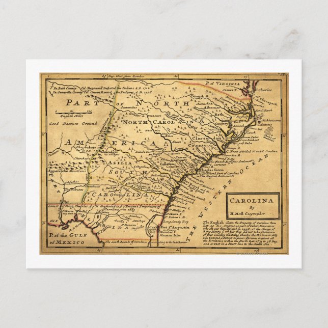 CarolinaPanoramic Map Postcard (Front)