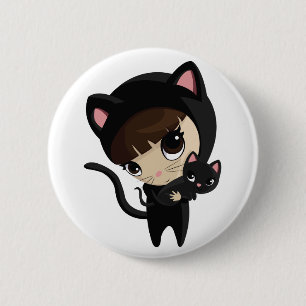 Caroline and Candy the Cats 2 Inch Round Button