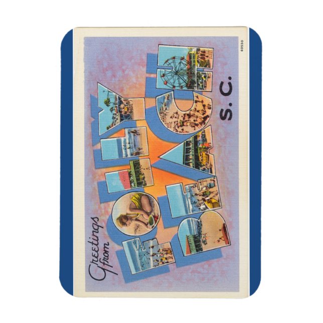 Caroline du Sud, Folly Beach Magnet (Vertical)