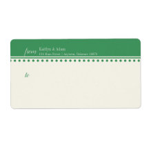 Caroline Mailing Label, Green