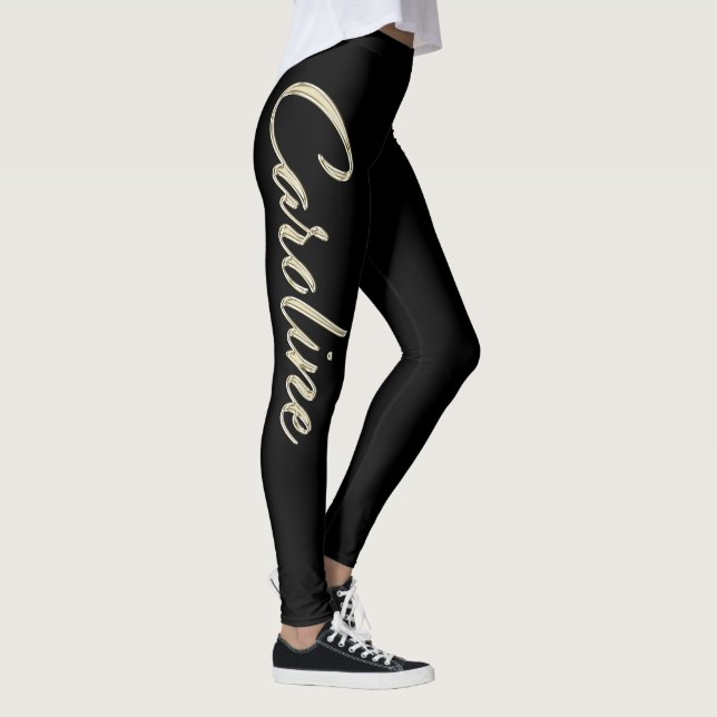 Caroline white Handwriting trousers Leggings (Right)