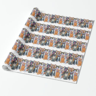 Caroling Cats Wrapping Paper